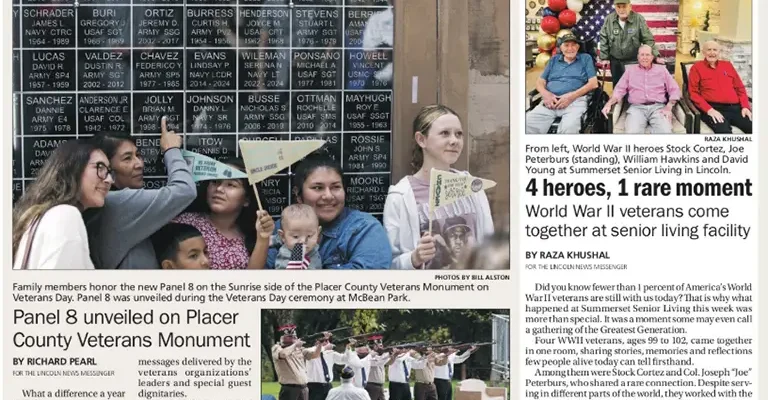 Photo of a newspaper article