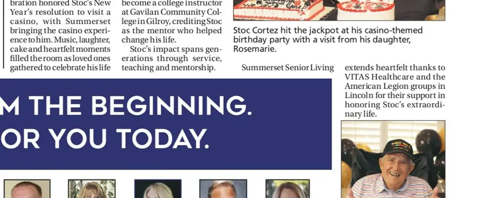 Photo of a newspaper article