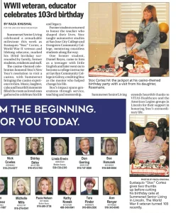 Photo of a newspaper article