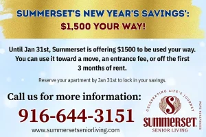 Photo of a new year savings flyer