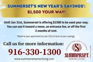 Photo of a new year savings flyer