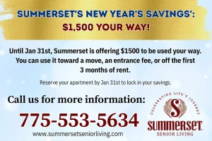 Photo of a new year savings flyer